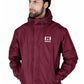 Maroon Hooded Windbreaker Jacket
