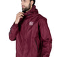 Maroon Hooded Windbreaker Jacket