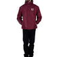 Maroon Hooded Windbreaker Jacket