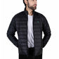 Men Black Short Body Slim-Fit Full-Sleeves Puffer Jacket