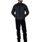 Men Black Short Body Slim-Fit Full-Sleeves Puffer Jacket
