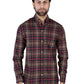 Men Brown/Red Flannel Button Down Shirt