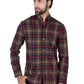 Men Brown/Red Flannel Button Down Shirt
