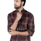 Men Brown/Red Flannel Button Down Shirt