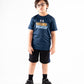 Kids Navy Blue Record Breaker Short Sleeve T-Shirt Crew Neck