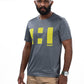 Men Grey Custom Fit Crew Neck T-Shirt