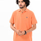 Men's Orange Iconic Mesh Regular Fit Short Sleeve Polo Shirt