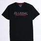 SF Applique Black Cotton Tee Shirt