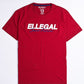 SF Applique Burgundy Cotton Tee Shirt