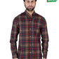 Men Brown/Red Flannel Button Down Shirt