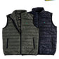 Men Black/Olive Quilted Short Body Slim-Fit Gilet Puffer Jackets - Pack of 2