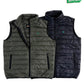 Men Black/Olive Quilted Short Body Slim-Fit Gilet Puffer Jackets - Pack of 2