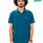 Men's Teal Iconic Mesh Regular Fit Short Sleeve Polo Shirt