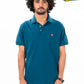 Men's Teal Iconic Mesh Regular Fit Short Sleeve Polo Shirt