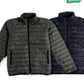 Men Black/Olive Short Body Slim-Fit Full-Sleeves Puffer Jackets - Pack of 2