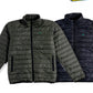 Men Black/Olive Short Body Slim-Fit Full-Sleeves Puffer Jackets - Pack of 2