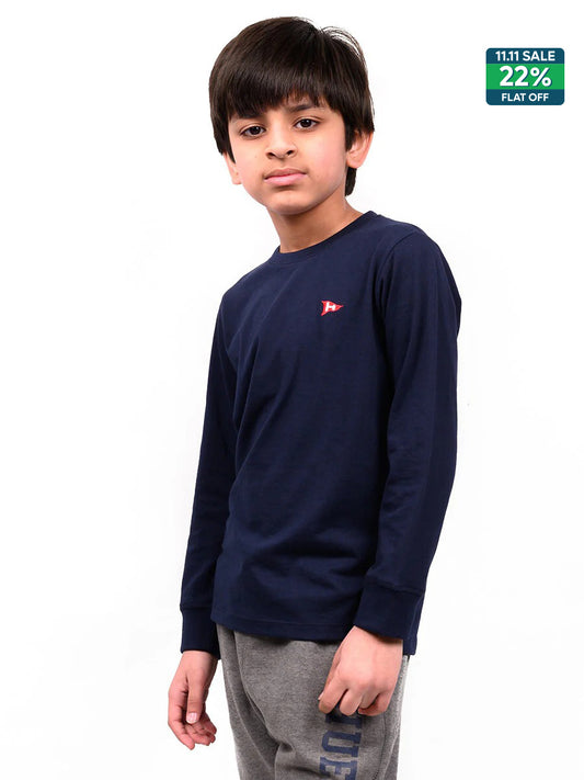 Kids Navy Blue Terry Sweatshirt