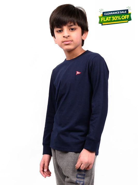 Kids Navy Blue Terry Sweatshirt