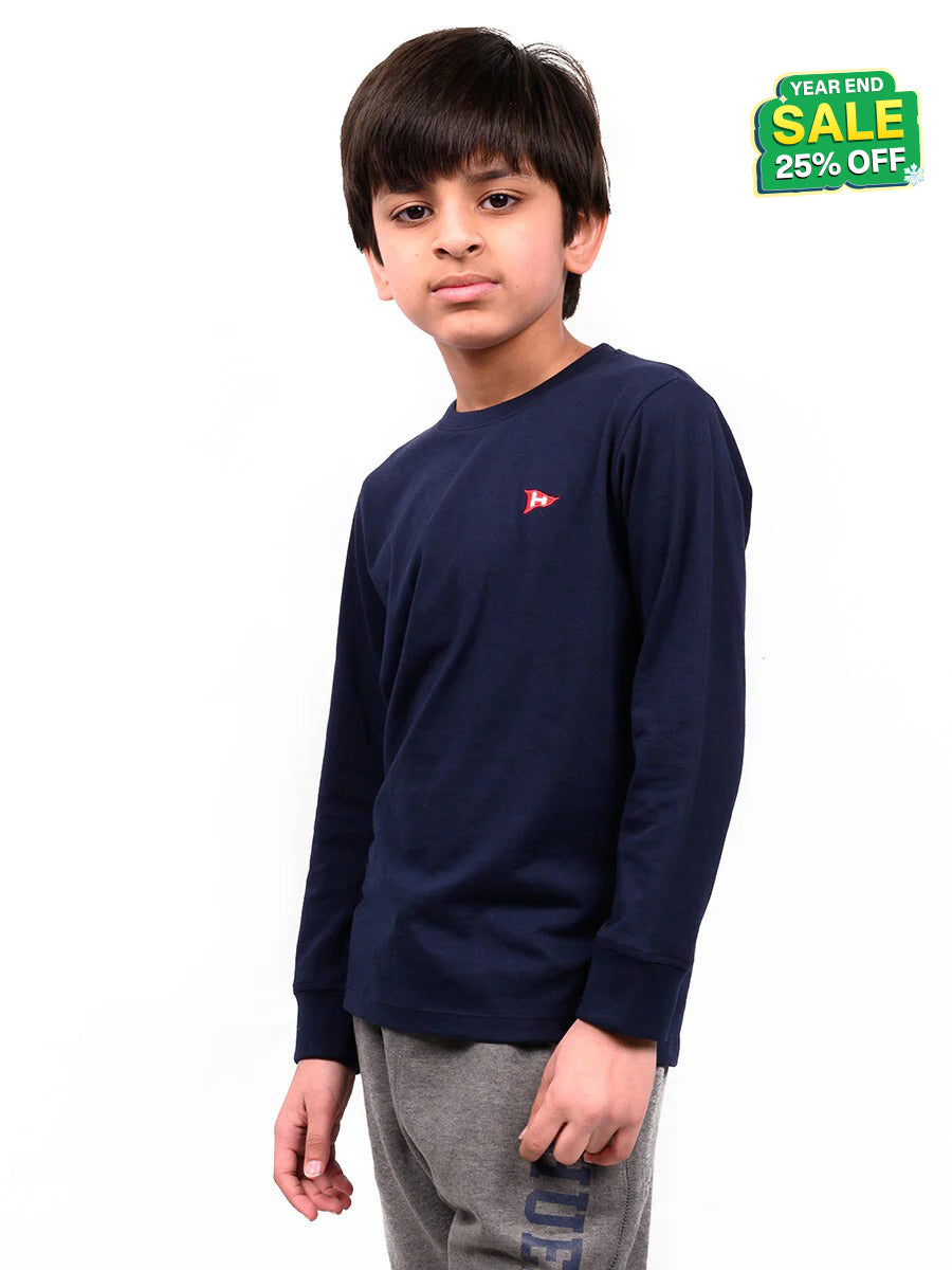 Kids Navy Blue Terry Sweatshirt