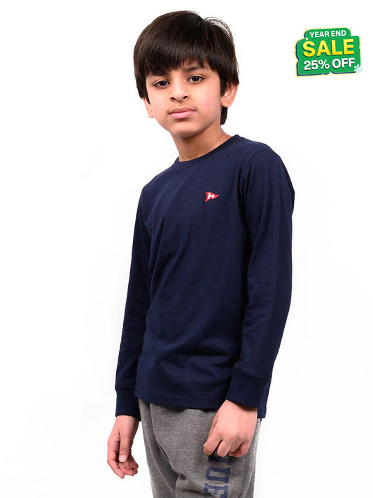 Kids Navy Blue Terry Sweatshirt