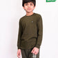 Kids Olive Terry Full Sleeve Sweatshirt