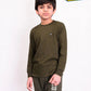 Kids Olive Terry Full Sleeve Sweatshirt