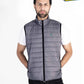 Men Grey Quilted Short Body Slim-Fit Gilet Puffer Jacket