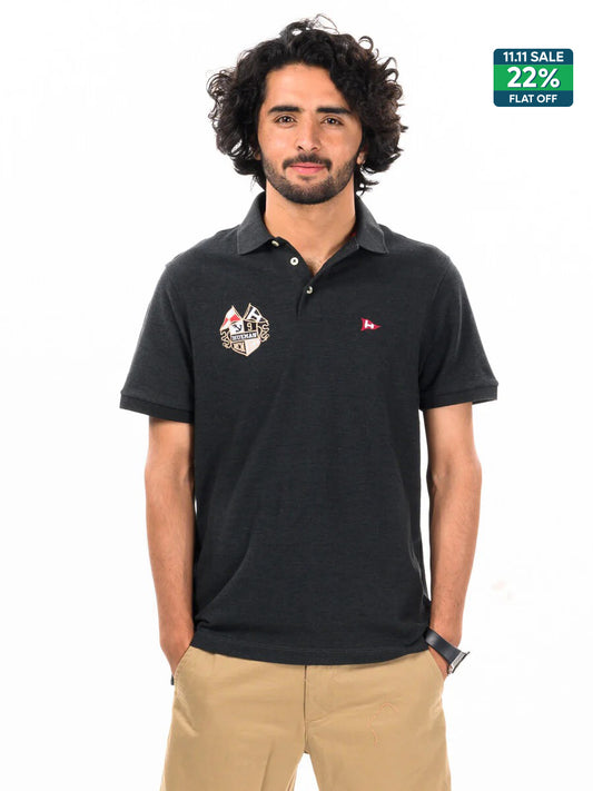 Men's Black Iconic Short Sleeve Polo Shirt