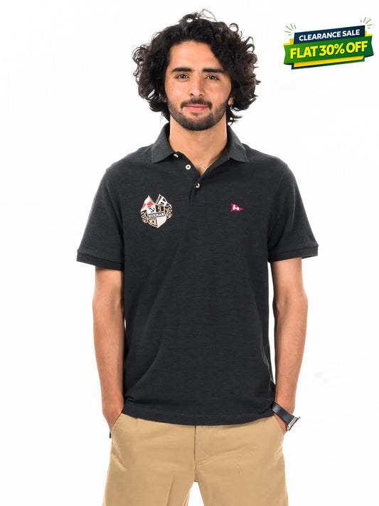 Men's Black Iconic Short Sleeve Polo Shirt