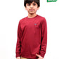 Kids Burgundy Terry Full Sleeve Sweatshirt