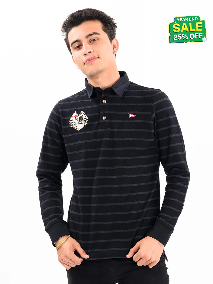 Men's Grey/Black Rugby Shirt