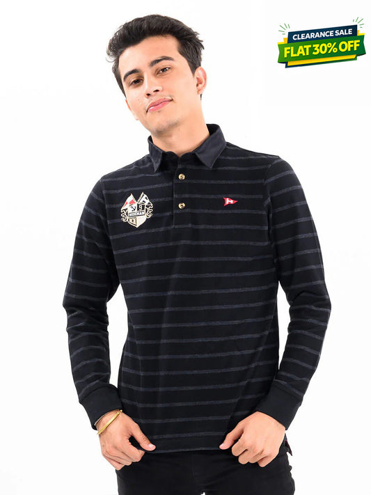 Men's Grey/Black Rugby Shirt