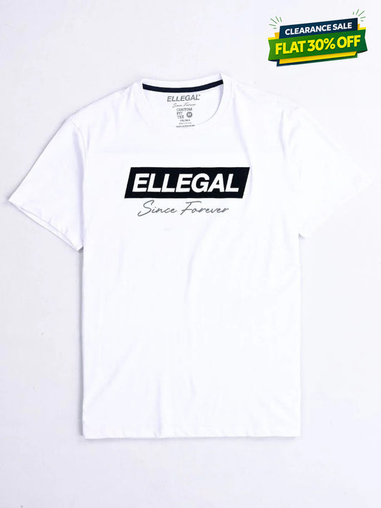 SF Flock White Cotton Tee Shirt