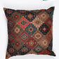 Oriental Pattern Jute Cushion Cover