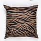 Zebra Pattern Jute Cushion Cover