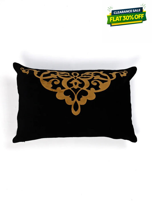 Luxe Black Throw Pillow Cushion Cover
