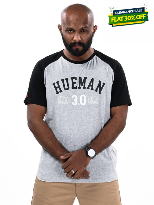 3.0 Grey & Black Custom Fit Contrast Tee