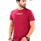 Cally Round Bottom Cotton Tee Shirt - Burgundy