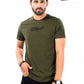 Cally Round Bottom Cotton Tee Shirt - Green Olive