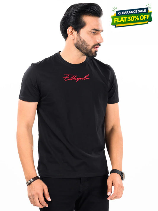 Cally Custom Fit Cotton Tee Shirt- Black