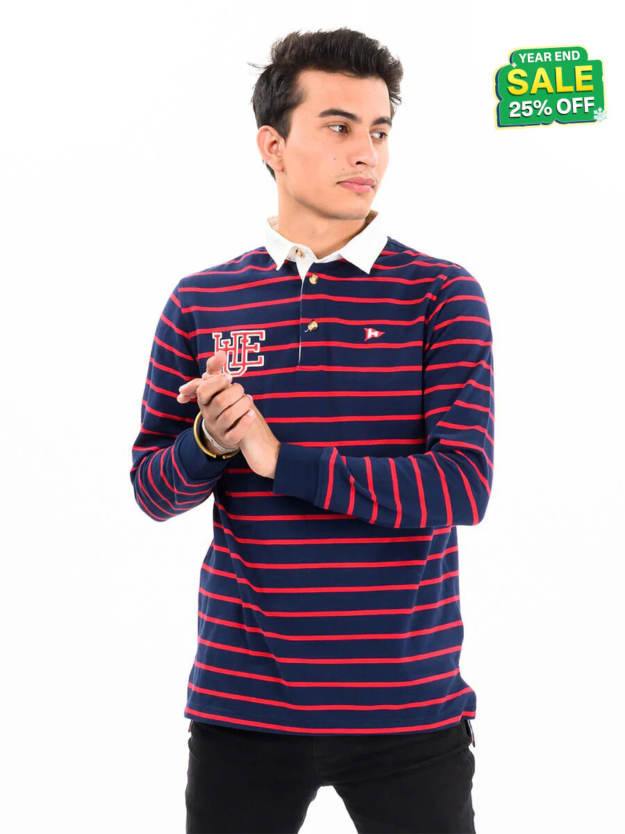 Men's Red/Blue Rugby Shirt