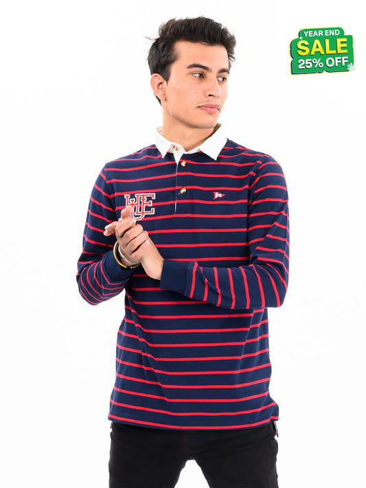 Men's Red/Blue Rugby Shirt