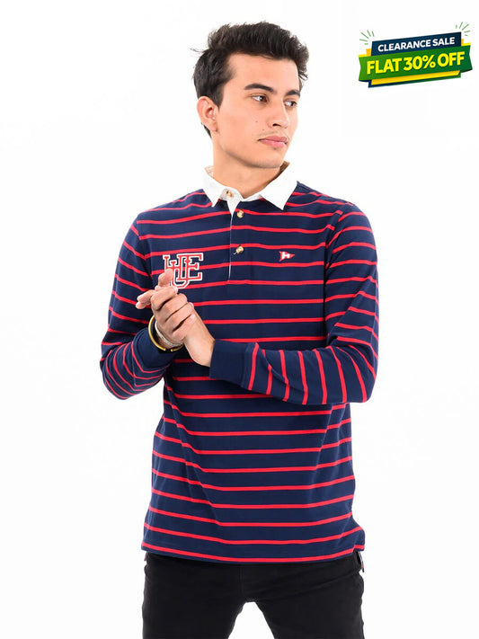 Men's Red/Blue Rugby Shirt