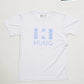 Kids White and Blue Short Sleeve T-Shirt Crew Neck