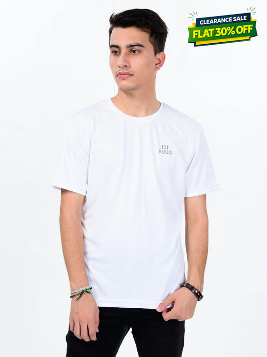 Men’s White Custom Fit Crew Neck T-Shirt
