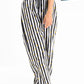 Women Black & White Lining Cotton Relaxed Pajama