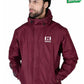 Maroon Hooded Windbreaker Jacket