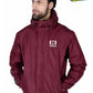 Maroon Hooded Windbreaker Jacket