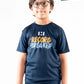 Kids Navy Blue Record Breaker Short Sleeve T-Shirt Crew Neck