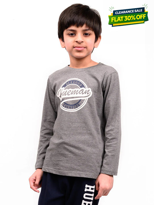 Kids Grey Full Sleeves T-Shirt